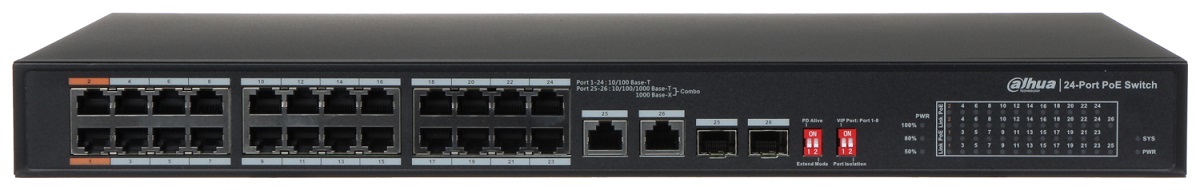 سوئیچ شبکه 24 پورت داهوا مدل DH-PFS3226-24ET-240